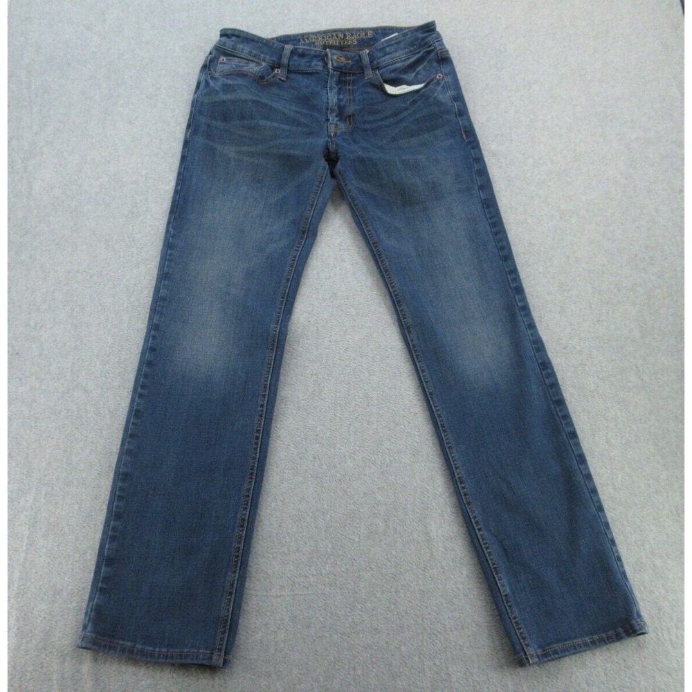 American Eagle Mens Jeans Slim Straight Blue Flex 360 Denim 29x32